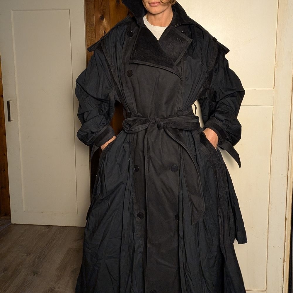 Maison Blanche Black Trench Coat